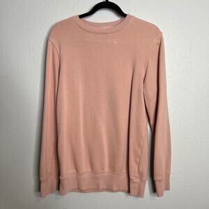 Goodfellow & Co Pink Sweater Crew Neck Pullover Ribbed Hem Long Sleeve Sz S